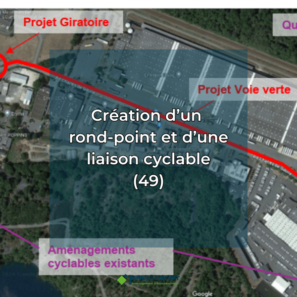 aménagement rond point et voie verte angers