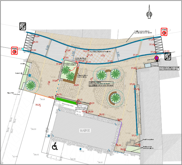 montreuil sur maine aménagement place de la mairie plan